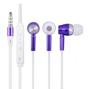 Metallic Luminous Earphones In-Ear Luminous Wired Headphones Heavy Music Headphones